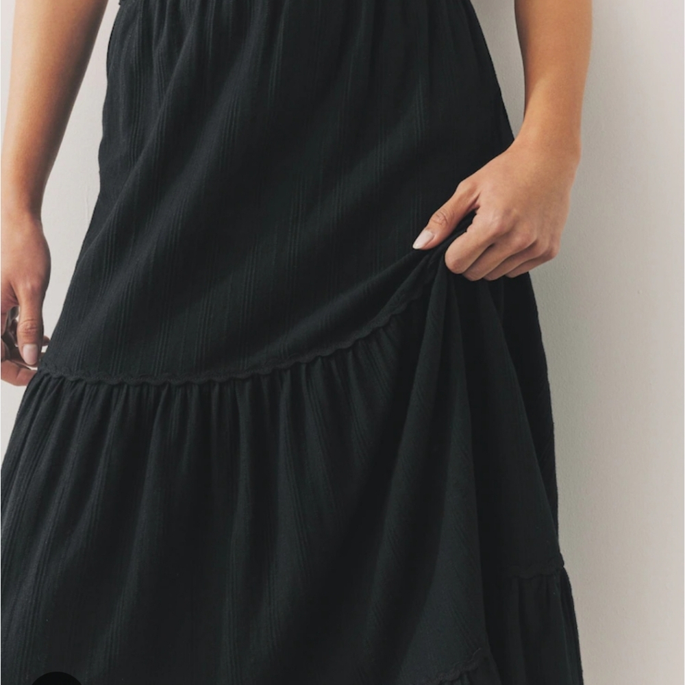 SHEIN Navy Blue Gathered Dress